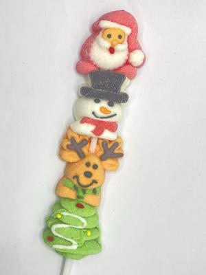 可愛らしいマシュマロのキャラクターたち、棒付き