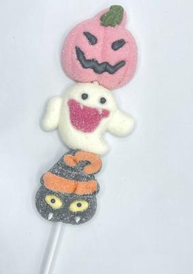 可愛らしいマシュマロのキャラクターたち、棒付き