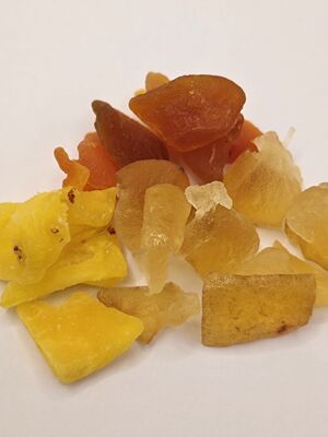 Dried Yellow Peach Honey Pomelo Pineapple Mix Sweet & Sour Preserved Fruit Snack