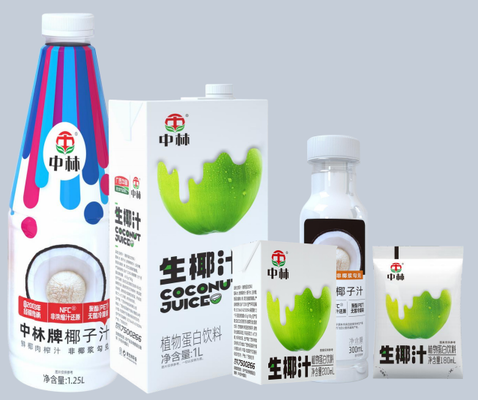 フレキシブルパッケージに入った人工添加物を含まない天然ココナッツジュースドリンク - HACCP/BRC/KOSHER/HALAL 認定