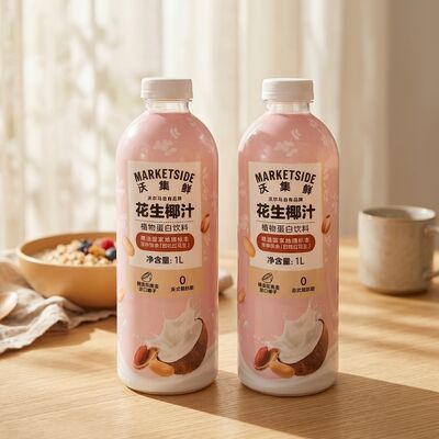 プレミアム富裕レッドピーナッツと東南アジア産ココナッツ トランス脂肪ゼロの植物性プロテインドリンク ピーナッツココナッツジュース