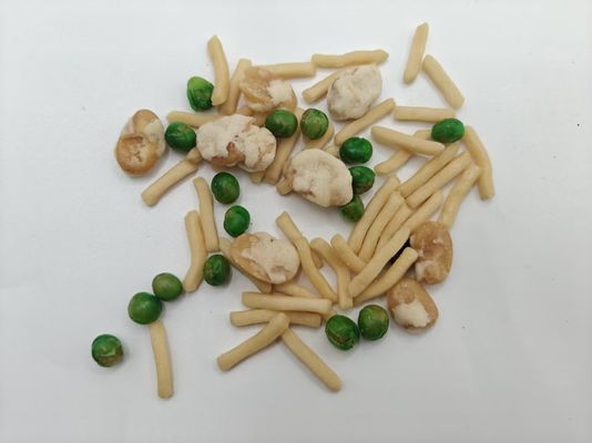 塩で焼いた混ぜたガリガリと豆のスライス スナック
