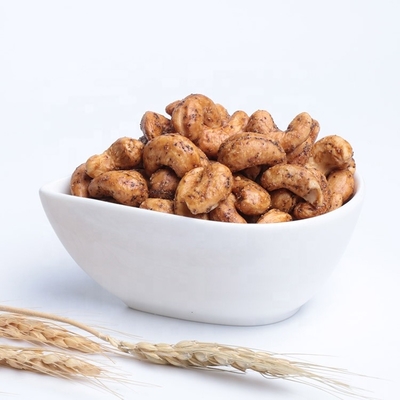 ハラール/Kosher CertificationのNON-GMO Black Pepper Coated Roasted Cashews Snacks Healthy Nut Food