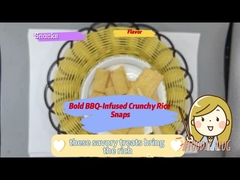 香ばしいBBQ風味のカリカリお米スナップ、スナック好きに