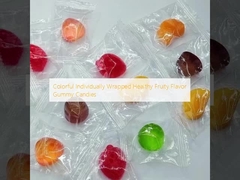 カラフルで個包装された、健康的でフルーティーな風味のグミキャンディー
